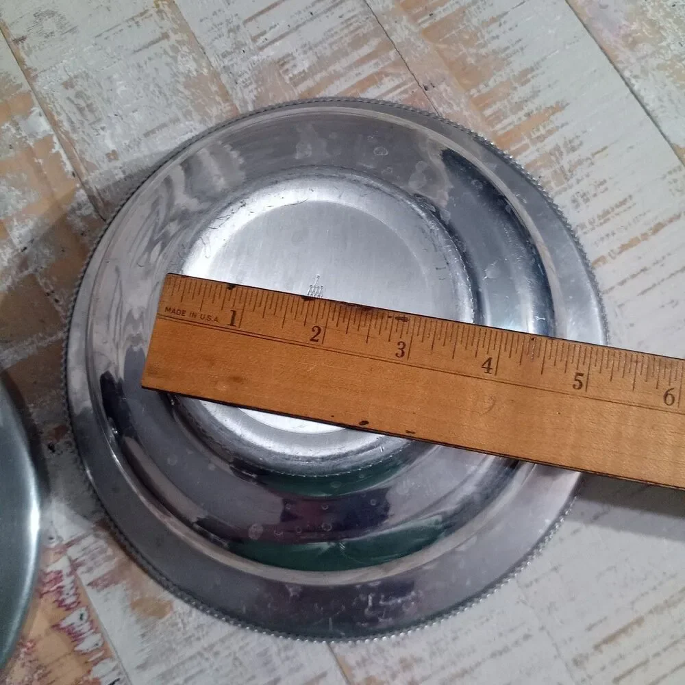 Vintage BW Buenilum Hammered Aluminum Casserole Serving Dish Pyrex Glass Insert